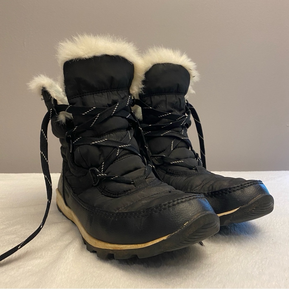 SOREL Whitney faux fur-trimmed shell ankle boots
